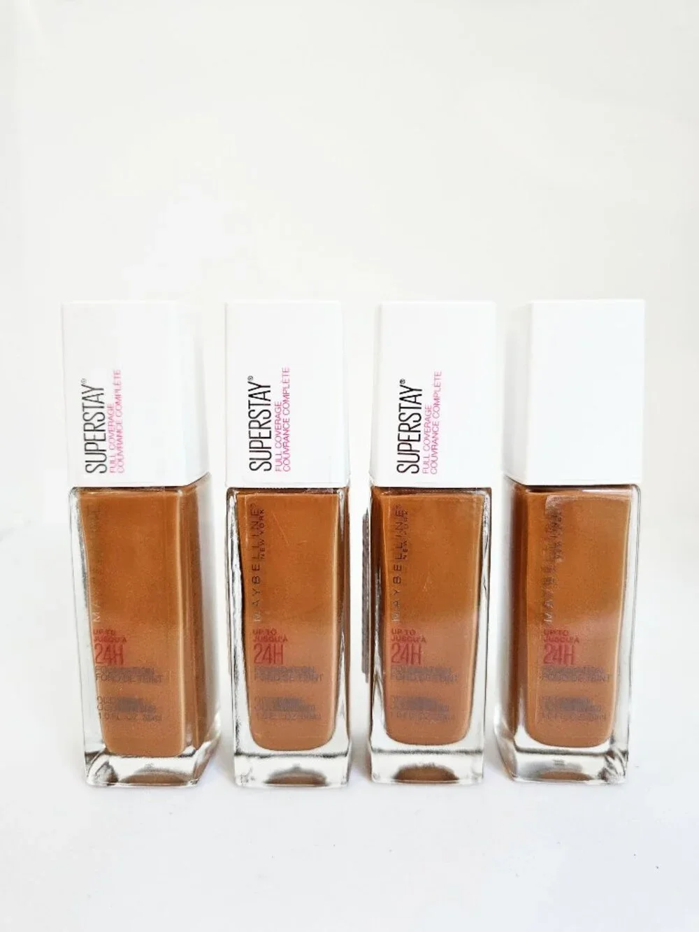 *Maybelline* Superstay Active Wear 24hr Foundation, 355 Coconut - 4 Bottles!